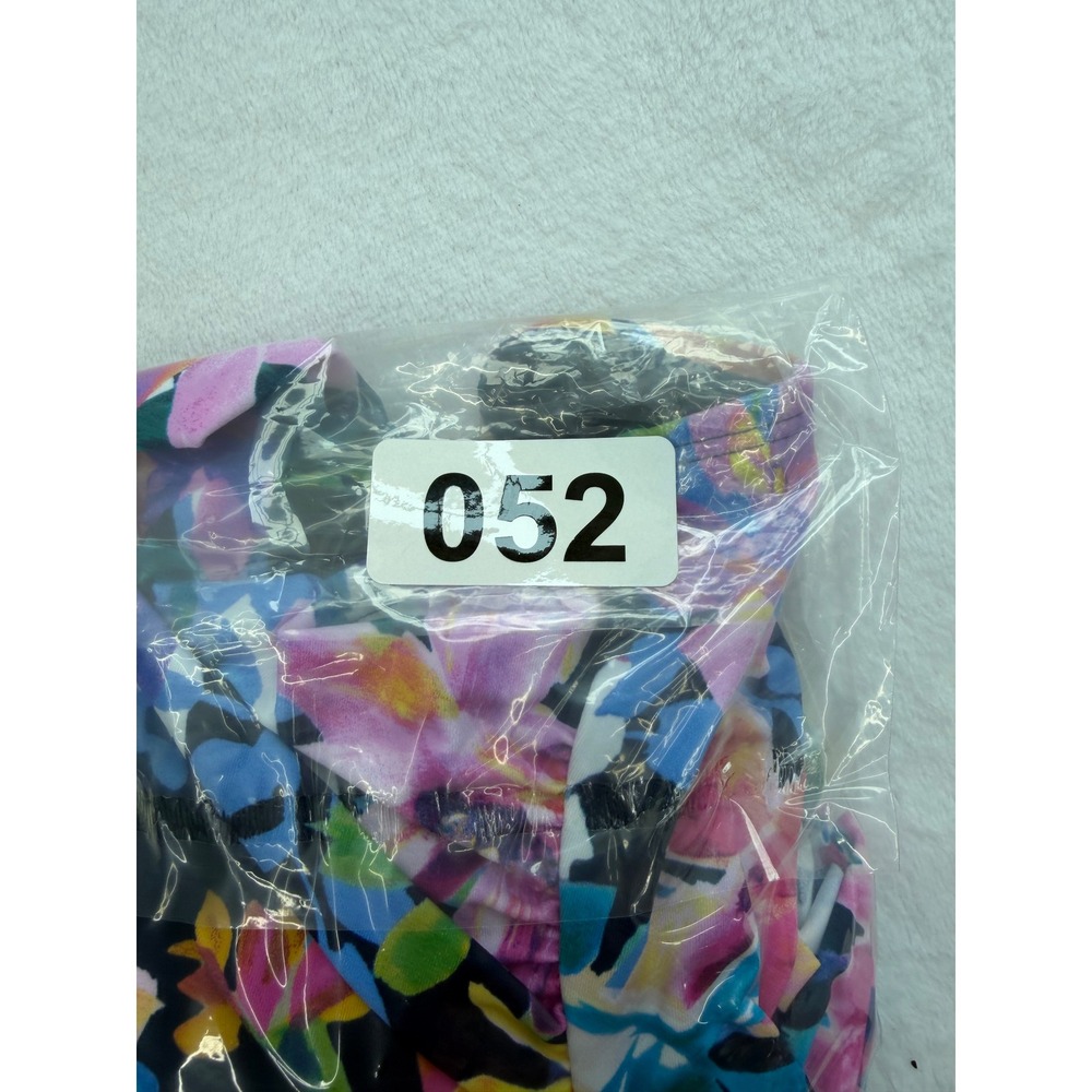 Swim Solutions Flutter Sleeve One Piece Swimsuit Size 14 Navy Floral - Picture 10 of 10